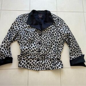 Vintage Veronique Young for W Animal Print Silver Blazer - Sz 8 (Sz 16 vintage)